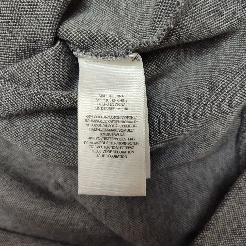 Polo Ralph Lauren Sweatshirt Mens XL Gray Mock Neck 1/4 Zip‎ Pullover Logo Work